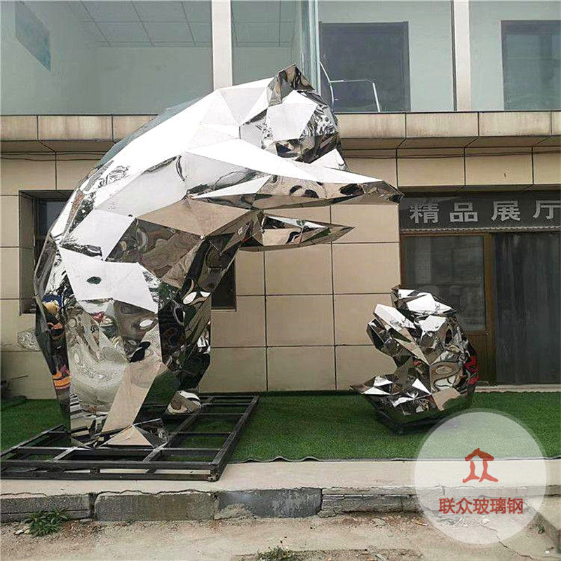 大型不銹鋼海豚雕塑定制戶外廣場(chǎng)公園水景鏤空鯨魚酒店門口擺件