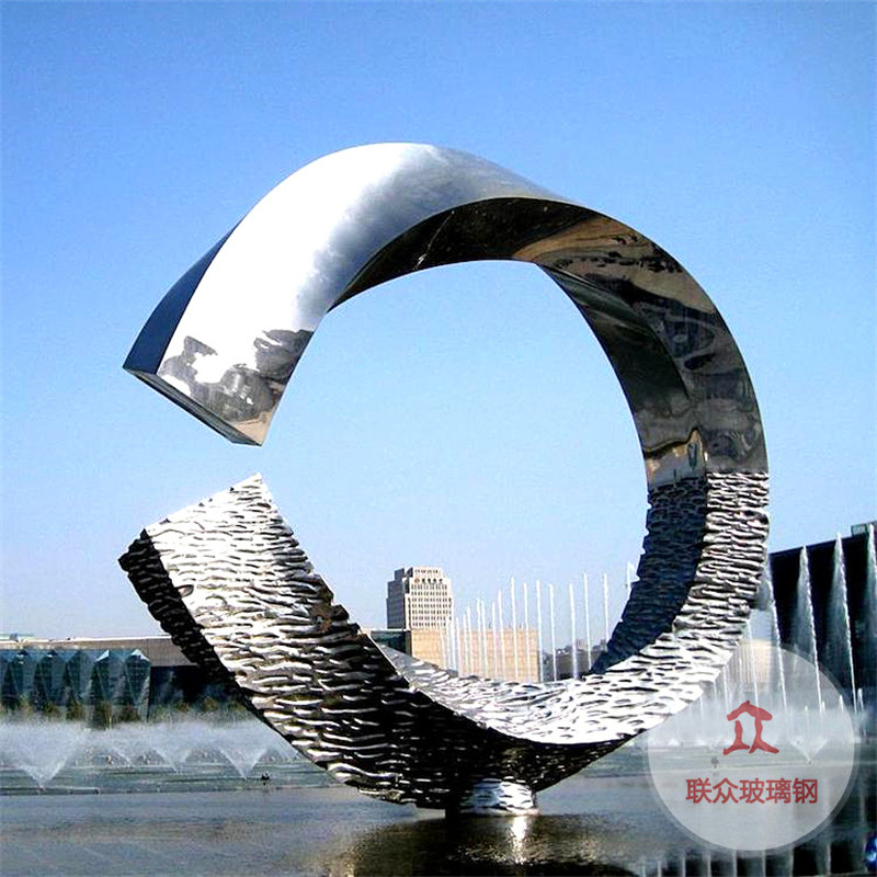 大型不銹鋼雕塑定制鯨魚戶外校園地球儀鳳凰廊架景觀水景鏡面廠家