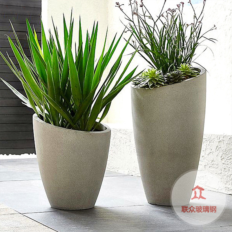 簡(jiǎn)約臥室樹脂花插工藝玻璃鋼花盆商場(chǎng)客廳居家園林機(jī)場(chǎng)落地大花瓶