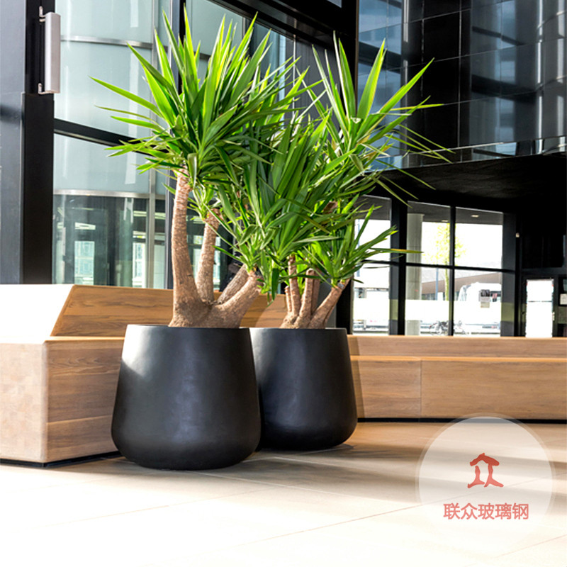 玻璃鋼花盆育苗種植槽式護(hù)欄花盆戶外高架橋市政長方形玻璃鋼花箱