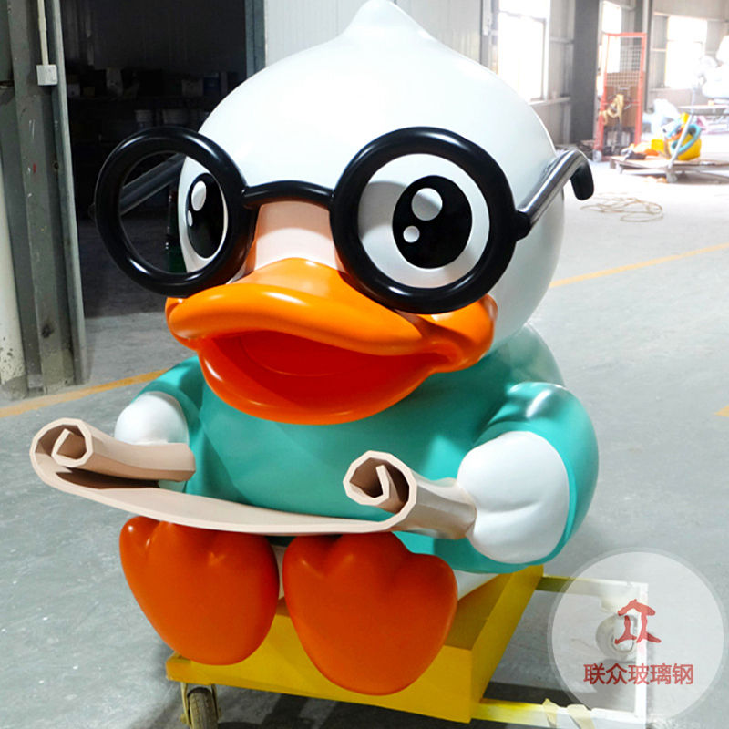 大型卡通玻璃鋼雕塑戶外飯店迎賓裝飾品動(dòng)物雕像商場創(chuàng)意美陳擺件