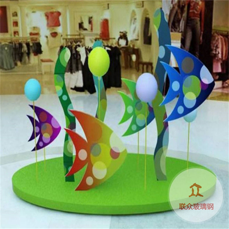 玻璃鋼塊面幾何抽象梅花鹿雕塑戶外花園林動物擺件商場美陳裝飾品