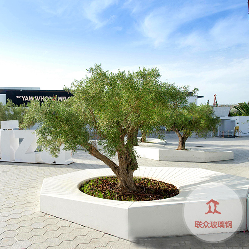 加工定制玻璃鋼異形座椅休閑椅商場(chǎng)公園學(xué)校等候椅戶外坐凳樹池凳