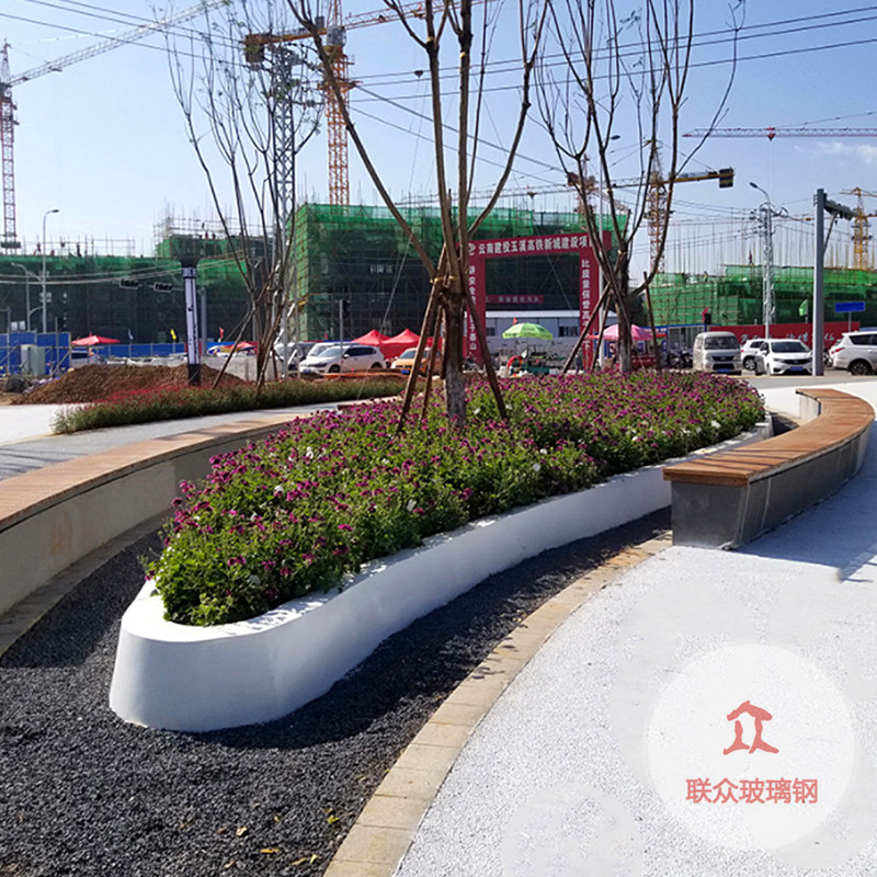 不銹鋼雕塑異型不銹鋼樹池坐凳玻璃鋼廣場(chǎng)公園花池圍邊不銹鋼雕塑