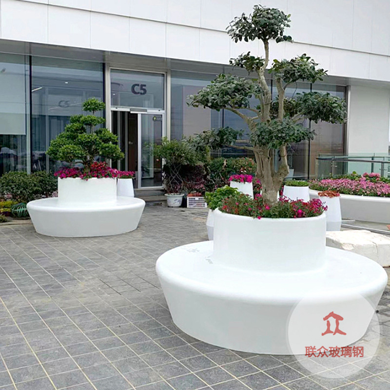 玻璃鋼商場公園戶外坐凳樹池花池景觀異形花壇種植池生產(chǎn)廠家推薦