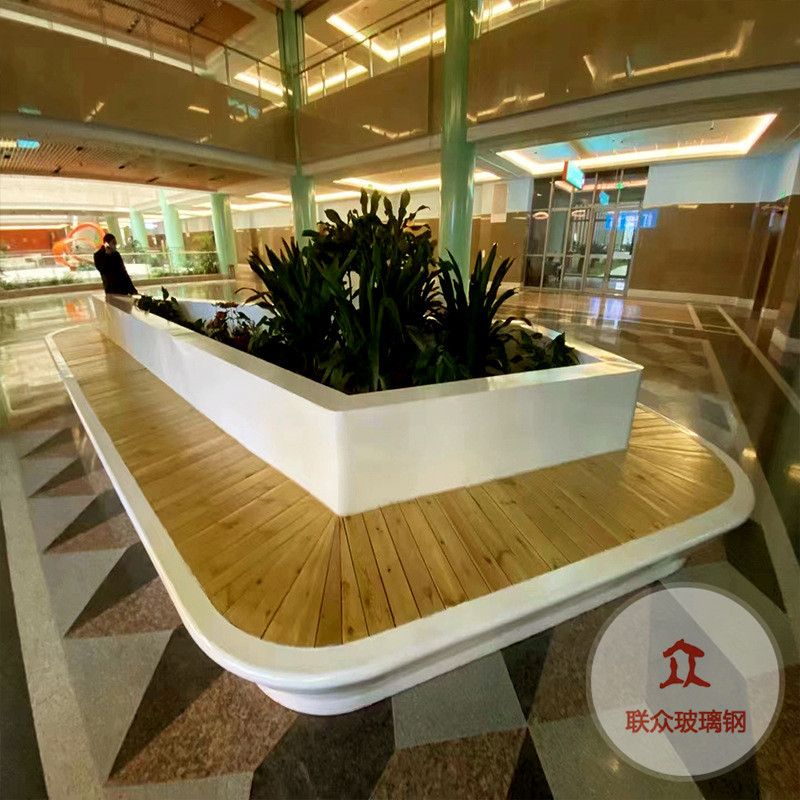 玻璃鋼戶(hù)外樹(shù)池花壇坐凳園林景觀(guān)種植美陳大型異形花池生產(chǎn)廠(chǎng)家