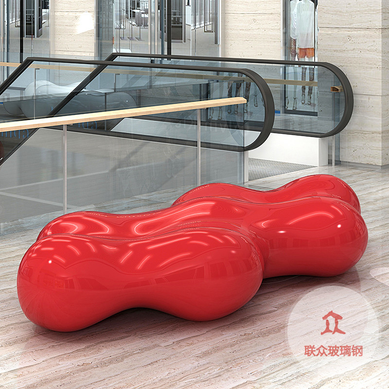 陜西西安公共環(huán)境采用新款玻璃鋼戶外休閑椅