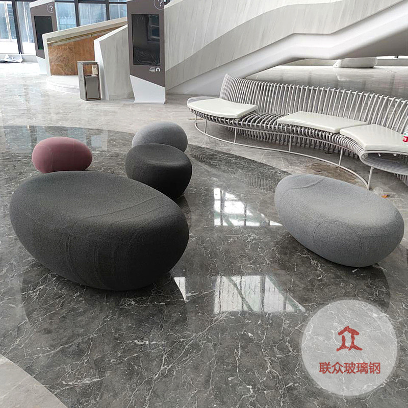 實木切片鏤空座椅商場定制戶外異形長條休閑椅玻璃鋼防腐花盆坐凳