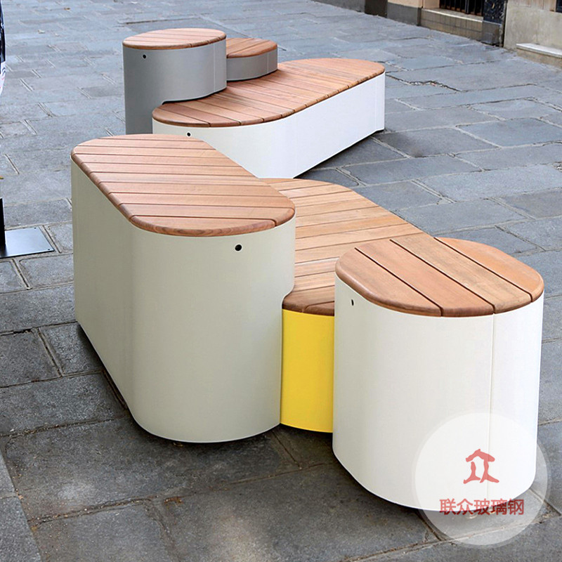 玻璃鋼三組合異形座椅茶幾酒店售樓部廳休閑單椅戶外廣場(chǎng)會(huì)所定制